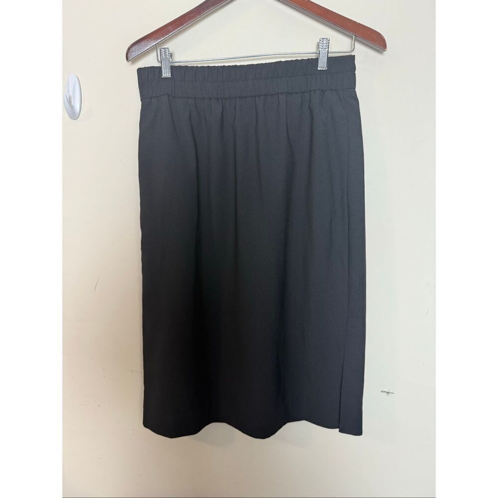 J.Crew Pull-On Skirt BA843 Black Small Women’s Clean Minimalist Workwear